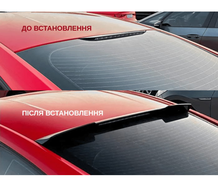 Спойлер на заднє скло Ford Mustang  (ABS-пластик) чорний глянець 15-22 р.в.
