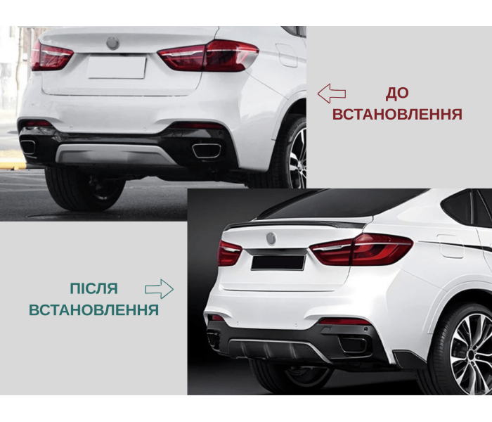 Накладка заднього бампера BMW X6 F16 M Sport (14-19 р.в.)