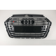 Решітка радіатора Audi A3 8V стиль RS3 чорна + хром (16-20 р.в.)