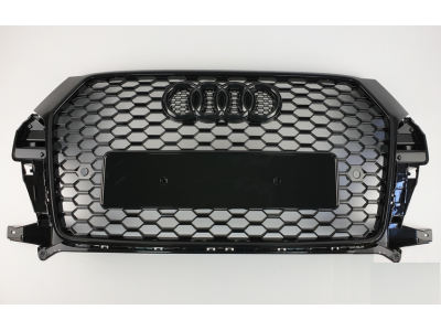 Решетка радиатора Audi Q3 стиль RSQ3 черная (15-18 г.в.)