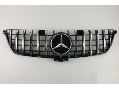 Решетка радиатора Mercedes W166 стиль GT Chrome Black (11-15 г.в.)