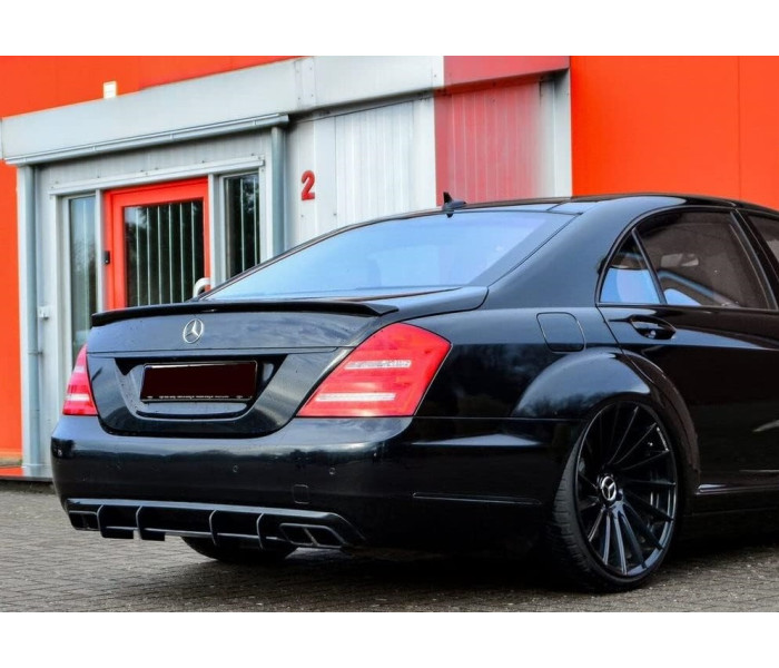 Спойлер Mercedes W221 чорний глянсовий ABS-пластик