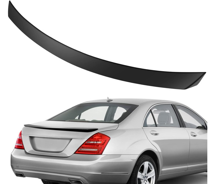 Спойлер Mercedes W221 чорний глянсовий ABS-пластик