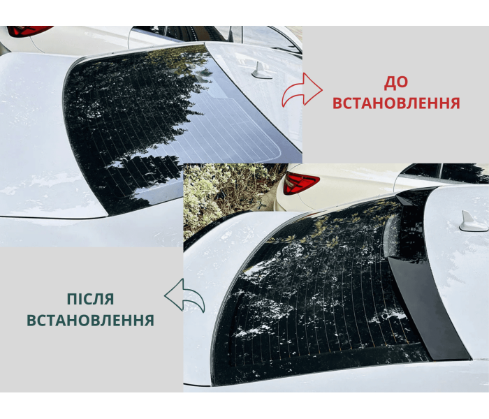 Спойлер на заднє скло Audi A3 8V (ABS-пластик) чорний глянець