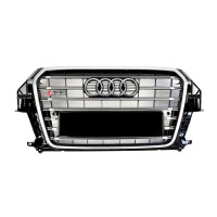 Решетка радиатора Audi Q3 SQ3 черная с хром рамкой (2011-2015)