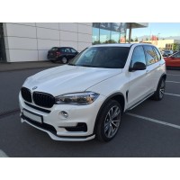 Накладка переднего бампера BMW X5 F15 стиль Аэро (стеклопластик)