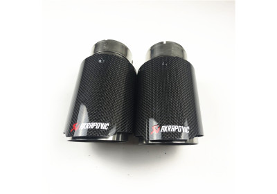 Насадка на глушитель Акрапович Ево карбон, глянцевая