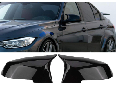 Накладки на зеркала BMW F20 F21 F22 F23 F30 F31 F32 F33 F34 X1 E84 черный глянец