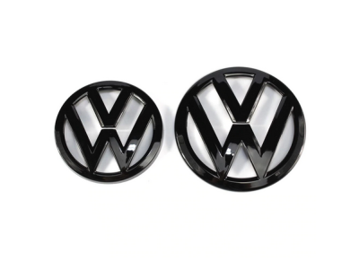 Комплект эмблем фольксваген для VW Golf MK7, черный глянец