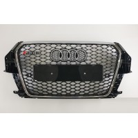 Решітка радіатора Audi Q3 RSQ3 чорна + хром рамка (2011-2015)