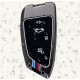 Чехол протектор на ключ для BMW F48 G30 G11 F39 F25 F15 F16 серый хром