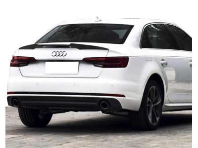 Спойлер на Audi A4 B9 стиль М4 черный глянцевый (ABS-пластик)