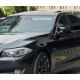 Накладки на зеркала BMW F10 / F11 / F18, черные глянец, дорестайл