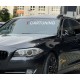 Накладки на зеркала BMW F10 / F11 / F18, черные глянец, дорестайл