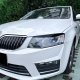 Вії на Skoda Octavia A7 чорний глянець ABS-пластик