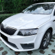 Вії на Skoda Octavia A7 чорний глянець ABS-пластик