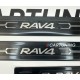 Накладки на пороги Toyota RAV4, темні (2019-...)
