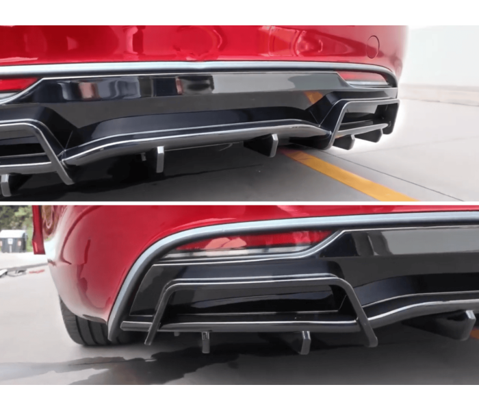 Накладка заднего бампера Tesla Model 3 черный глянец (2023+)