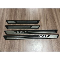 Накладки на пороги VOLKSWAGEN GOLF 7 под карбон