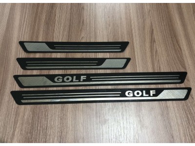 Накладки на пороги VOLKSWAGEN GOLF 7 під карбон
