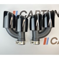 Наконечники глушників здвоєні для Audi A4 / A5 / A6 / A7 чорні