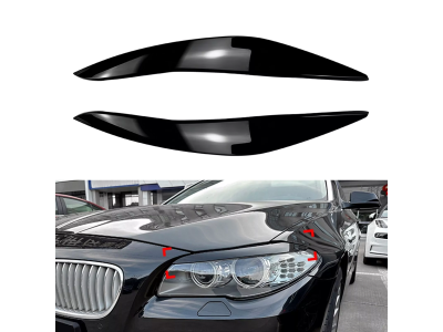 Вії (брівки) BMW 5 F10 чорний глянець ABS-пластик (2010-2013)