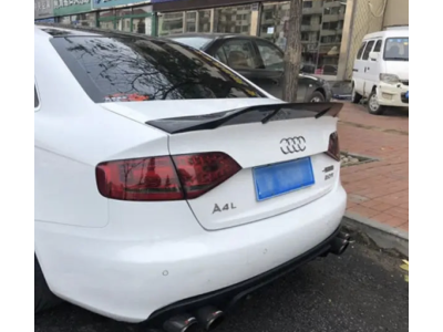 Спойлер багажника Audi A4 B8 стиль R ABS-пластик черный глянец (2008-2015)
