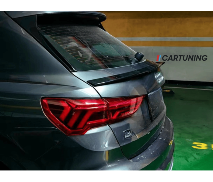 Cпойлер багажника Audi Q3 Sportback черный глянцевый ABS-пластик (2019-...)